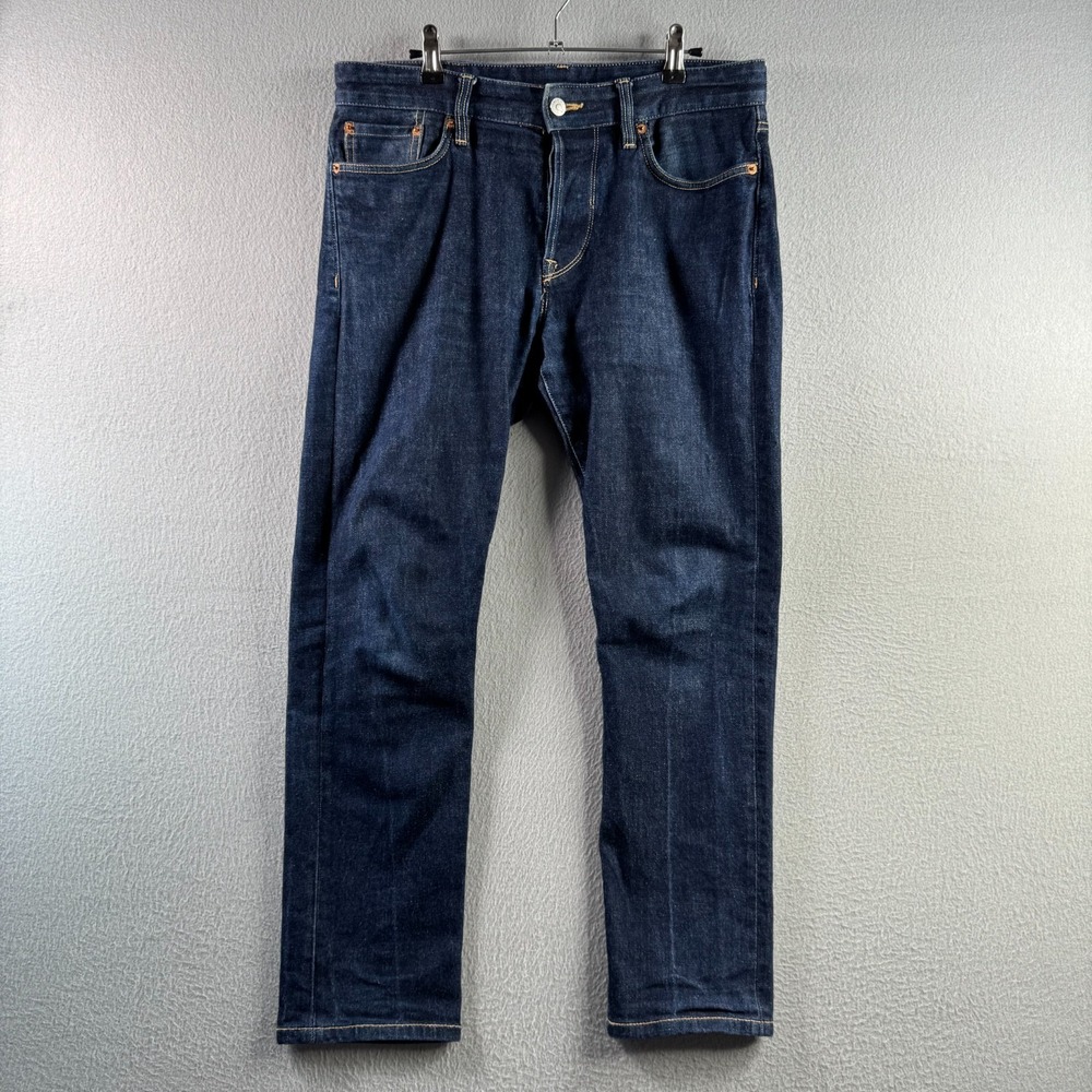 Buck Mason Jeans Mens 32x34 (Fits 33x28) Blue Raw Denim Maverick Slim Fit